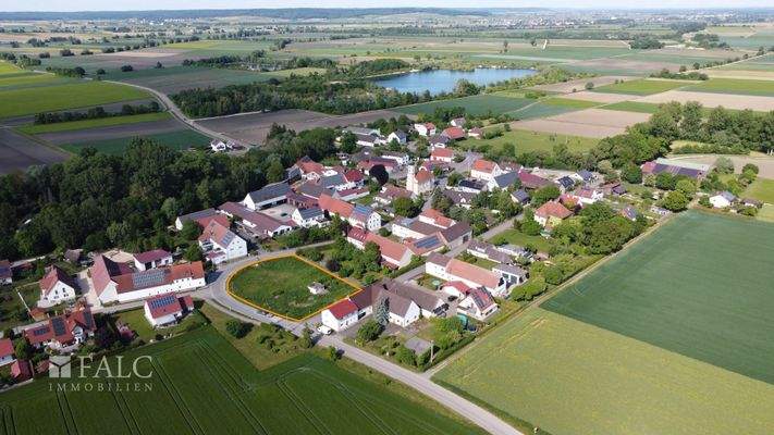 Grundstück mit Markierung