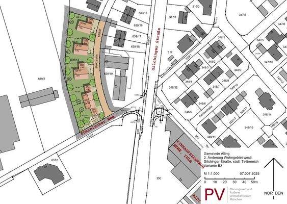 Übersicht der Grundstücke