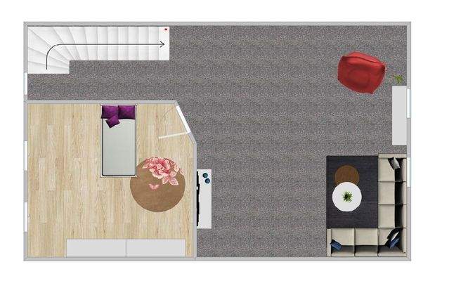 Dachgeschoss möbliert