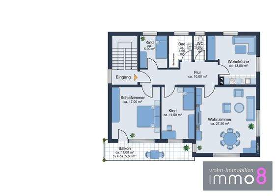 Durchdachte Raumaufteilung - Grundriss OG