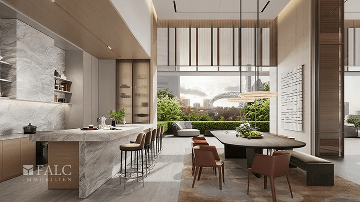 Küche und Essbereich