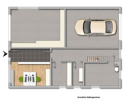 Haus-Gießen-Lützellinden-Grundriss Keller möbliert