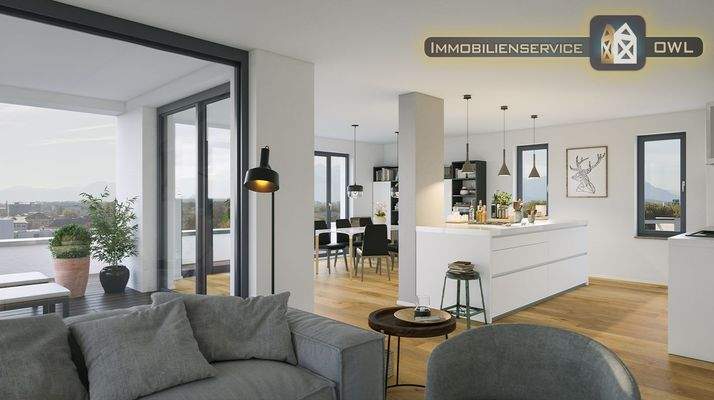 Visualisierung Penthouse Etage Terrasse