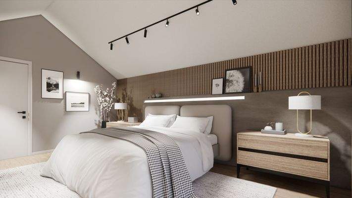 Schlafzimmer -  DG - Visualisierung, Abweichungen möglich!