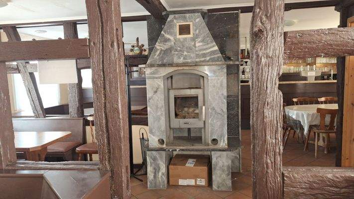 gemütlicher Kamin Gaststätte