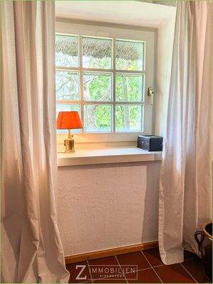 Holzsprossenfenster zum Garten