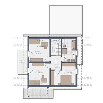 Grundriss Obergeschoss