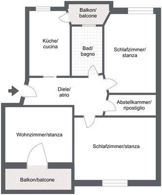 Meran-Merano-Trilocale-Dreizimmerwohnung-in-vendita-vendesi-zu-verkaufen-Balkon-balcone
