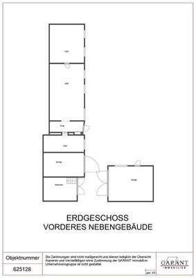 Grundriss Erdgeschoss vorderes Nebengebäude