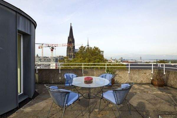 Dachterrasse mit Domblick