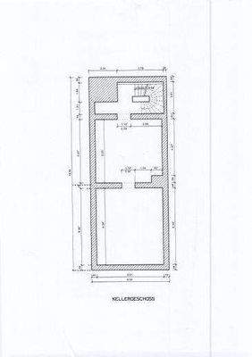 Grundriss Keller unter dem linken Flügel