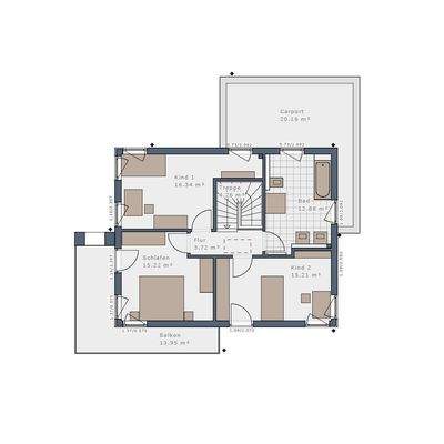 Grundriss Obergeschoss