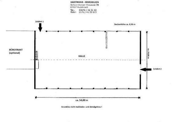 Grundriss Industriehalle