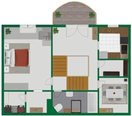 Grundriss-Skizze Obergeschoss