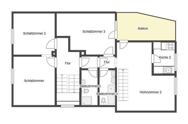 Grundriss Vorderhaus OG