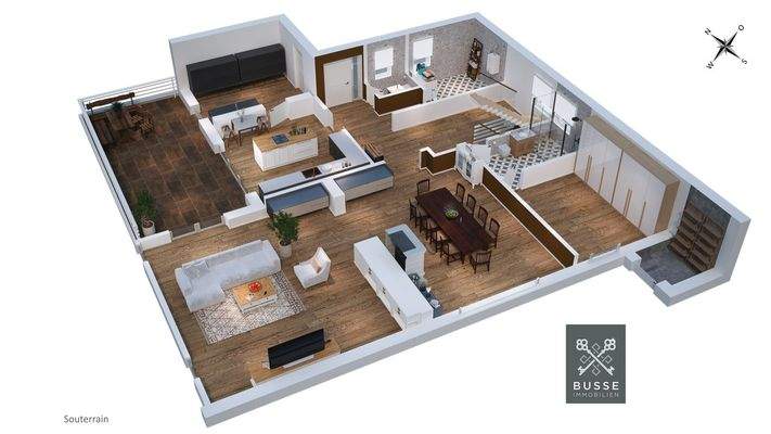 3D-Grundriss-Souterrain