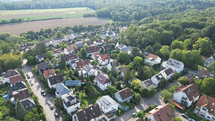 Lage / Grundstück mit Abrisshaus von oben