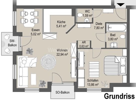 3334 Grundriss Wohnung