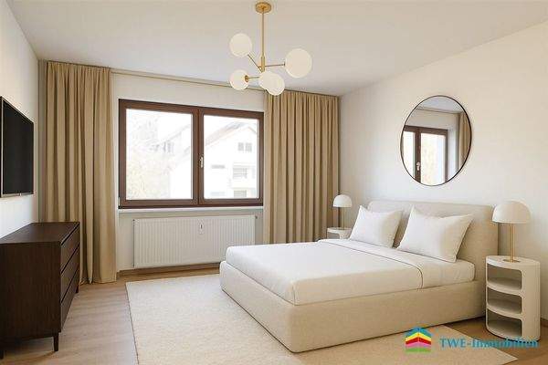 Schlafzimmer - virtually staged