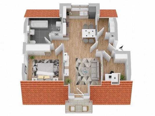 Grundriss 3D-Darstellung