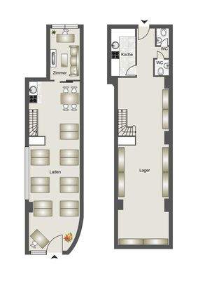 Grundriss (schematisch dargestellt)