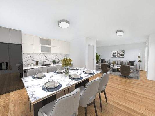 Wohn- und Esszimmer - Digitales Staging