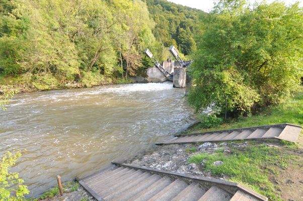 Einstieg nach Wehr Kanu