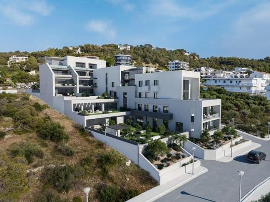 Kreta, Chania: Neubau! Luxuriöses Apartment mit Meerblick im Zentrum zu verkaufen