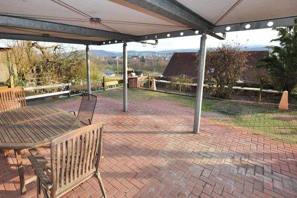 Überdachter Sitzbereich