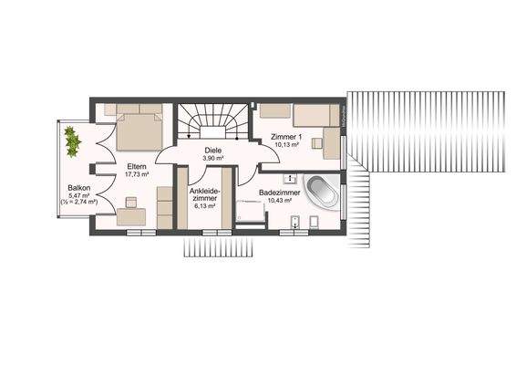 Grundriss Obergeschoss