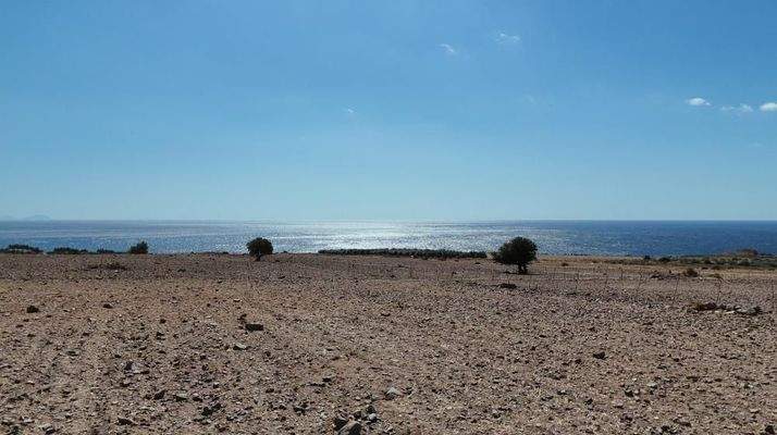 Kreta, Skaloti: Großes Baugrundstück mit Meer- und Bergblick an der Südküste