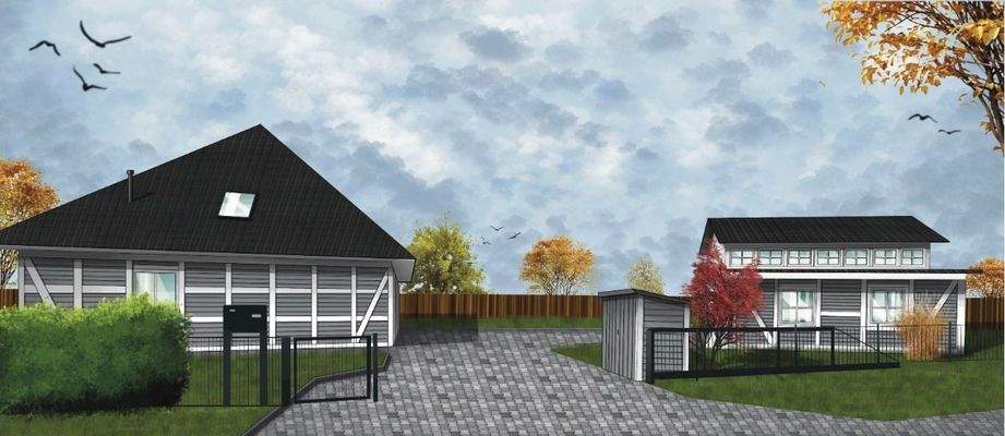 Sketch Straßenansicht grau (Alternative)