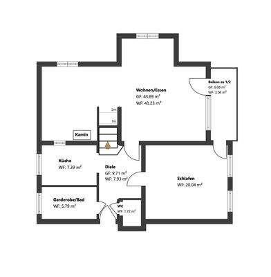 Grundriss Schlehenring Obergeschoss