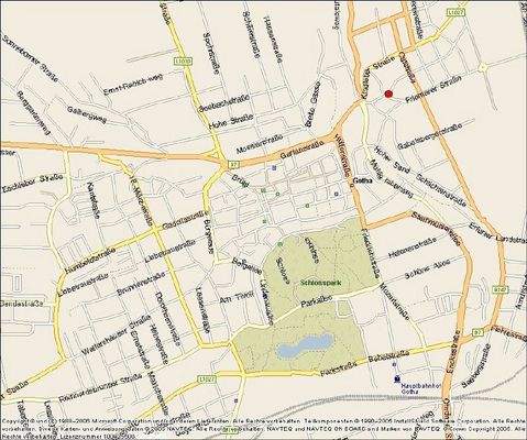 Auszug aus der Straßenkarte