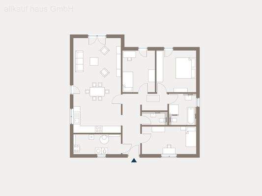 Lifetime 4 Musterplanung Erdgeschoss. Individuell gestaltbar