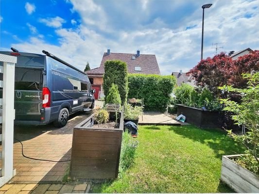 Gartenterrasse + Stellplatz