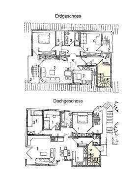 Erdgeschoss und Dachgeschoss