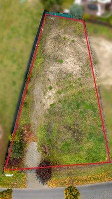 Luftbild rot markiert