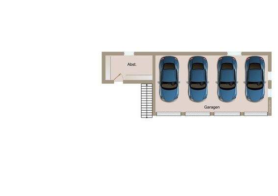 Erdgeschoss Garagengebäude
