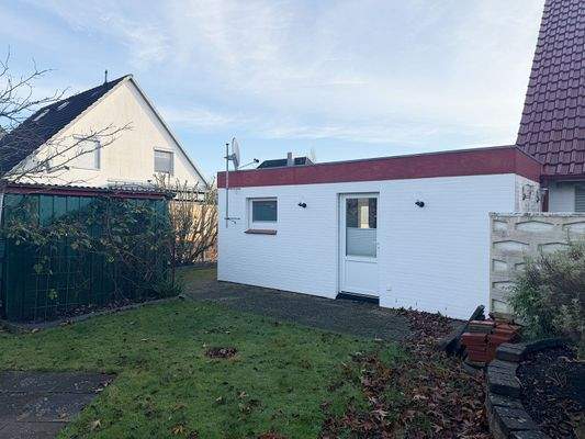 Rückseite des Anbaus