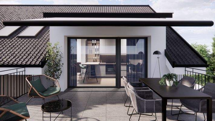 Dachterrasse - Visualisierung, Abweichung möglich!