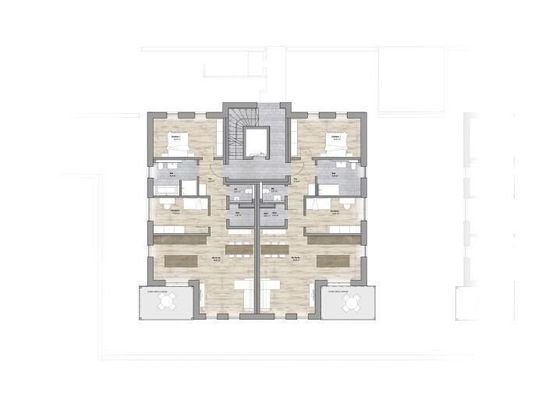 Grundriss 1.OG (Whg 3 + 4)