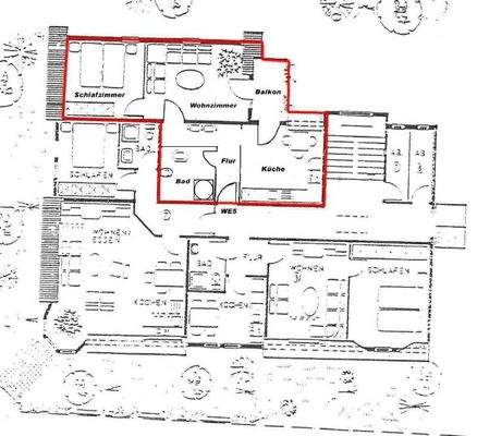 Grundriss der Wohnung