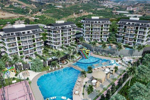 Mountain-View Flats in a Hotel-Concept Project in Kargıcak Alanya