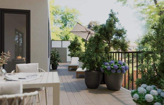 Großzügige Dachterrasse