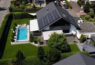 Blick auf das Anwesen