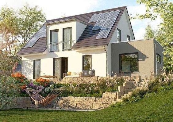 Garten mit SW Gaube &amp; Kubus