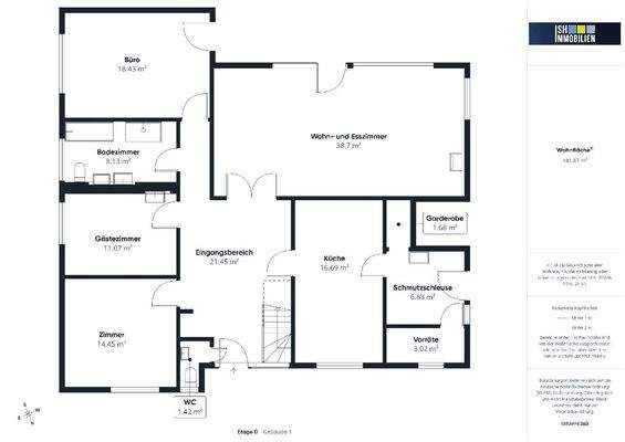 Grundriss EG Wohnhaus