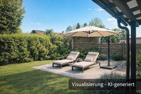 Gartenbereich KI generiert