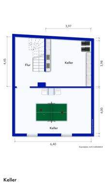 Grundriss Keller mit Maßkette